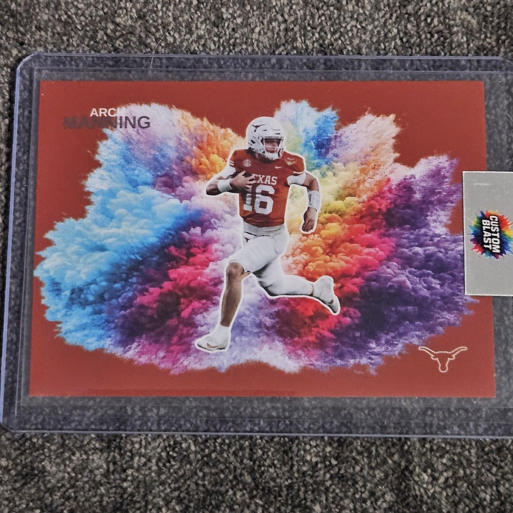 Arch Manning CUSTOM Color Blast Football Card Texas Longhorns